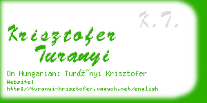 krisztofer turanyi business card